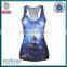 Newest women's style sublimation stringer tank top wholesale tank tops in bulk with 3D printing