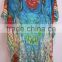 DIGITAL print crepe crystal embellished kaftan CAFTAN tunic poncho blouse