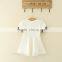 summer cotton indo western dress for girl white flower tie girl daily wear dress