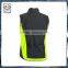 Top quality sleeveless waterproof breathable cycling jacket for men