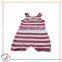 Hot sale Softextile baby tassels eco-friendly clothes off-Sleeve stripes softextile baby romper