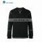 Men's Fitness Black Sweatshirt Overlock Finish Sweatshirt 2017