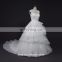 High-end customize white illusion neckline applique wedding dress designers