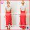 Red Side Slit Ladies Latest Long Skirt Design Wholesale