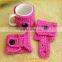 Ceramic coffee mug with knitted sleeve cover