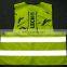 New attractive looking no printing foldable reflective safety vest/jacket