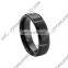 Dark knight engraved black titanium couple rings