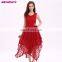 Fashion Hot Sale Red Elegant Tunic Women Lace Dress With Halter