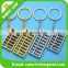 promotional gifts abacus funny shaped metal keychain with keyrings