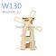 educational wooden Solar watermill toys for children