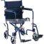 Aluminum wheelchair light weight single cross bar manual wheelchair wheel chair with footrest