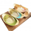 Bio Disposable Finger Food Tableware, Snack Bowl Wooden Boats Compostable Finger Food Bowl for Snacks, Nibbles, Appetizer,