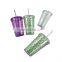 High Quality Acrylic Double Wall Plastic Boba Bubble Tea Cups PP Smoothie Juice Cups with Lids