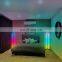 RBG Dimmable Colorful Changing Tripod Standing Decorative Modern Metal Led RGB Corner Floor Lamp Light For Living Room Decor