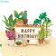 Happy Birthday Plants 3D Pop-up Card Best Birthday Blessing Card Gift for Parents