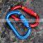 JRSGS Heavy Duty Aluminium Alloy Climbing Carabiner Clip, 0-Ring Snap Hook Clip Tool Carrier Carabiner 25KN S7108TN