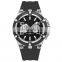 Private label watch manufacturer 2019 new design 24 hour dial stainless steel back multifunction dual watch