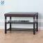 High quality metal shoe rack with cushion designs