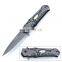 Gray Resin Handle  Camping Knife Folding Pocket Knife For Outdoor Camping Hiking Hunting