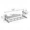 Factory direct sale stainless steel two tier wall mounted bathroom rack shelf