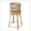 New Design Set Rattan Plant Stand With Holder Unique Wicker Flower Pot Holder Basket Cheap Wholesale Vietnam Supplier