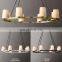 Copper Industrial Style Glass Lampshade Chandelier Ceiling Light Fixture For Living Dining Room Bedroom Kitchen Island Foyer