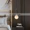 simple globe pendant hanging lamps led ceiling modern small alabaster chandelier