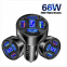 15W 4 Ports USB Car Charger Fast Charging PD Quick Charge 3.1 Car Phone Charger Adapter