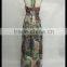 The new 2015 women printing silk evening dress