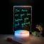 Factory price Hot Sale 3D Illusion Blank Acrylic Sheet Night Lights Oem Plate With Rgb Lamp Base touch remoter Diy Acrylic Lamp