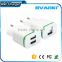 Universal 5V 2A EU AC Travel LED Light dual USB Wall Charger for iPhone 6 6S for Samsung Galaxy S5 S6 S7 Cell Phones Adapter