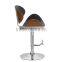 Modernwooden cheap swivel metal leather bar stools high chair adjustable height backrest high bar chair