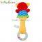 Babyfans Animal Shape Plush Stuffed Teether Rattle Squeaky Toys For Baby