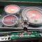 Triple burner ceramic cooker with metal frame
