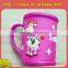 Pvc mug cup with ABS cup and soft pvc grip