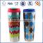 500ml Eco-friendly BPA free ineer PP outer travel mug/auto mug/stainless steel tumbler