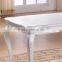Restaurant Dining table solid wood silver leaf elephant dining table in white