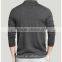 latest Design custom print logo green Blank Plain 220gsm 100 cotton V-neck polo collar long sleeves t shirt for men