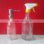 250ml 500ml round soap glass bottle with sprayer lid