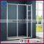 Aluminum Frame One Fixed One Sliding Tempered Glass Shower Screen(KD6103)