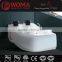 2016 European style indoor double whirlpool massage bathtub with small jets