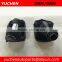 Car Shift Gear Knob Silver/Red Caps With Black/Red Stitches Leather For Audi A3 8L S3 2000-2003