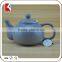 wholesale silkscreen custom logo printed stoneware white tea pot ceramic indonesia tea set