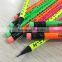 Standard size round shape black wood neon HB pencil with heat rolling logo