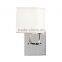 Hot sell contracted business square fabric shade wall lamp used in public indoor air