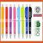 Twin-set pens with customer logo rubber colored barrel pen