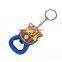 2016 cheap custom molded plastic rubber keyring bottle opener for advertising