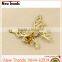 2015 fashion hot sale newest golden pearl butterfly hair clip