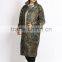 waterproof Japanese style flower breathable 190T PU coating long korean raincoat