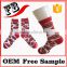 vivid colorful woman sock full color sublimation socks red and white stripe socks